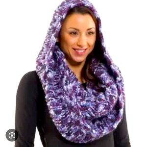Lululemon Hickey Hider Black Swan Lilac Persian Purple Plum Space Dye Hood Scarf